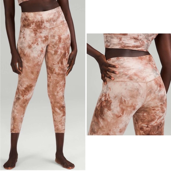 Lululemon Align Crop with Pockets 23" *Shine Diamond Dye Misty Shell/ Size 4 - Picture 1 of 10